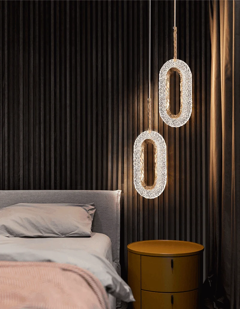 Luxurious Diamond Ring Gold Pendant Light -  - #tag1#