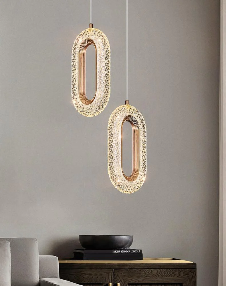 Luxurious Diamond Ring Gold Pendant Light -  - #tag1#