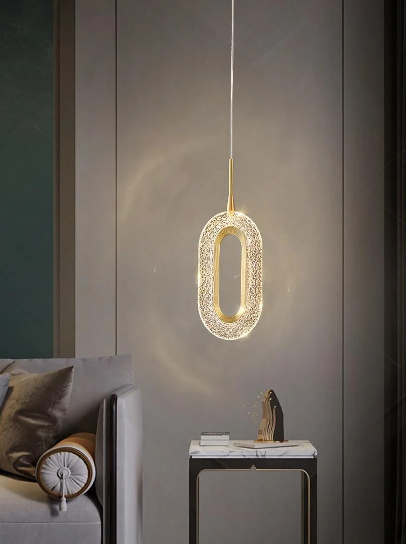 Luxurious Diamond Ring Gold Pendant Light -  - #tag1#