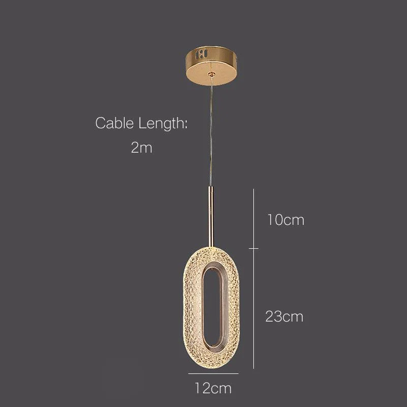 Luxurious Diamond Ring Gold Pendant Light -  - #tag1#