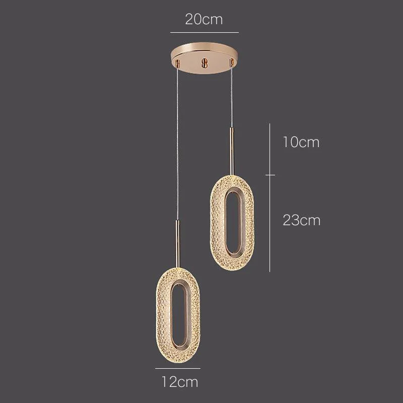 Luxurious Diamond Ring Gold Pendant Light -  - #tag1#