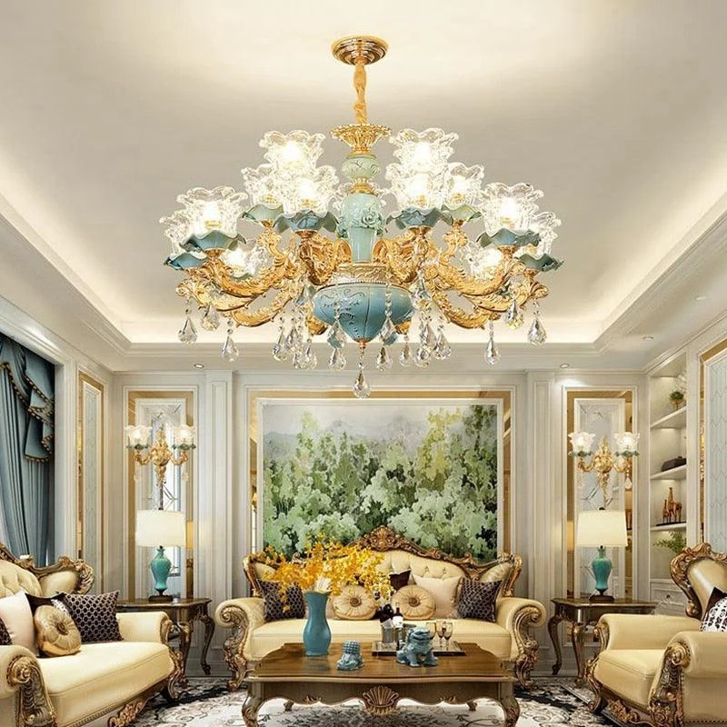 Luxurious K9 Crystal Living Room Chandelier Ceiling Lamp -  - #tag1#