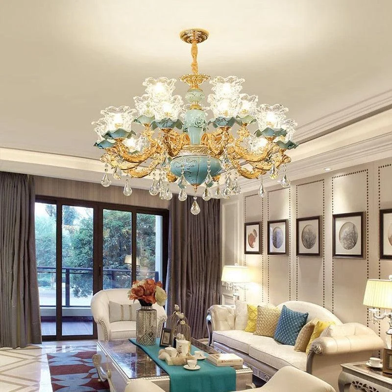 Luxurious K9 Crystal Living Room Chandelier Ceiling Lamp -  - #tag1#