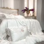 Luxury 4 7Pcs Embroidery White Duvet Cover Set 600TC Tencel Silk Duvet Cover Set Bed Sheet e604d21d 3cbf 4eae a984 5725bbddadc7