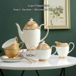 Luxury Gold Bone China Coffee Set Porcelain Tea Set Advanced Cup Ceramic Mug Pot Sugar Bowl 7f19ddd4 ede4 4d81 a253 fac19421ee7f