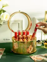 Luxury Lipstick Storage Box Desktop Cosmetic Jewelry Organizer Nail Polish Storage Boxes Perfume Bag Glass Round ee76d86e b146 484e 8f0e c5e1bca07567