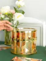 Luxury Lipstick Storage Box Desktop Cosmetic Jewelry Organizer Nail Polish Storage Boxes Perfume Bag Glass Round ff6746bd aea3 498c a8f7 a3a77207ab70