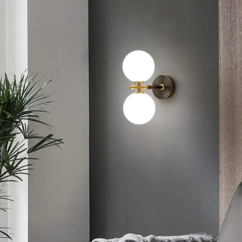 LuxuryCopperBall1 LightWallSconce