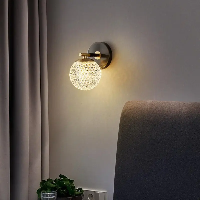 LuxuryCopperBall1 LightWallSconce