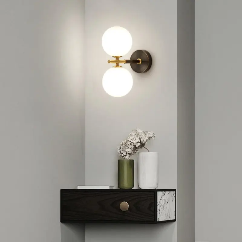 LuxuryCopperBall1 LightWallSconce