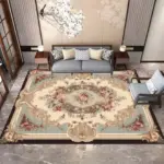 Luxury Baroque European Carpet Hotel Grade Soft Rug for Kids Bedroom Lounge