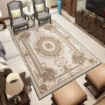 Luxury Baroque European Carpet Hotel Grade Soft Rug for Kids Bedroom Lounge