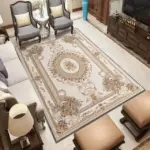 Luxury Baroque European Carpet Hotel Grade Soft Rug for Kids Bedroom Lounge