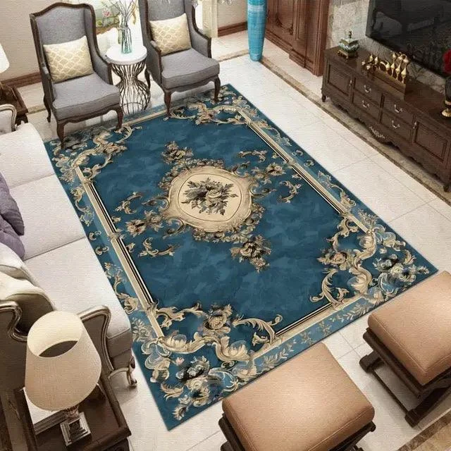 Luxury Baroque European Carpet Hotel Grade Soft Rug for Kids Bedroom Lounge -