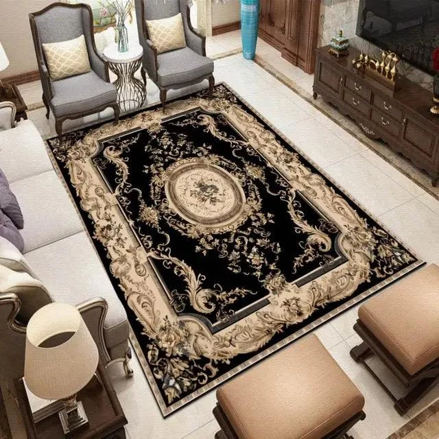 Luxury Baroque European Carpet Hotel Grade Soft Rug for Kids Bedroom Lounge -