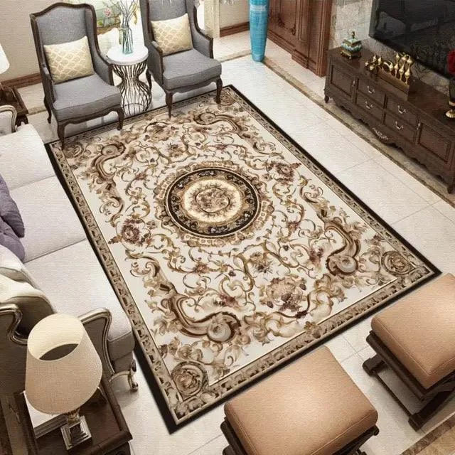 Luxury Baroque European Carpet Hotel Grade Soft Rug for Kids Bedroom Lounge -