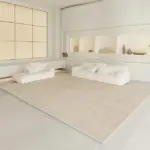 Luxury Beige Soft Large Area Rug Carpets Comfortable Bedroom