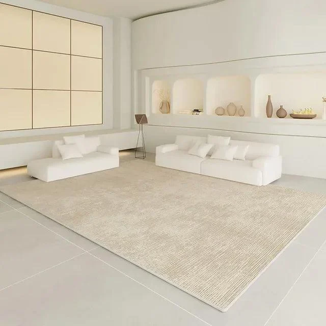 Luxury Beige Soft Large Area Rug Carpets Comfortable Bedroom -