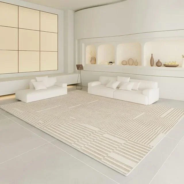 Luxury Beige Soft Large Area Rug Carpets Comfortable Bedroom -