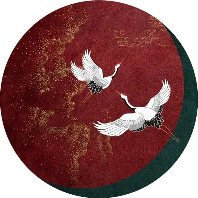 Luxury Crane Bird Comfortable Soft Rug Carpet Bedroom Balcony -