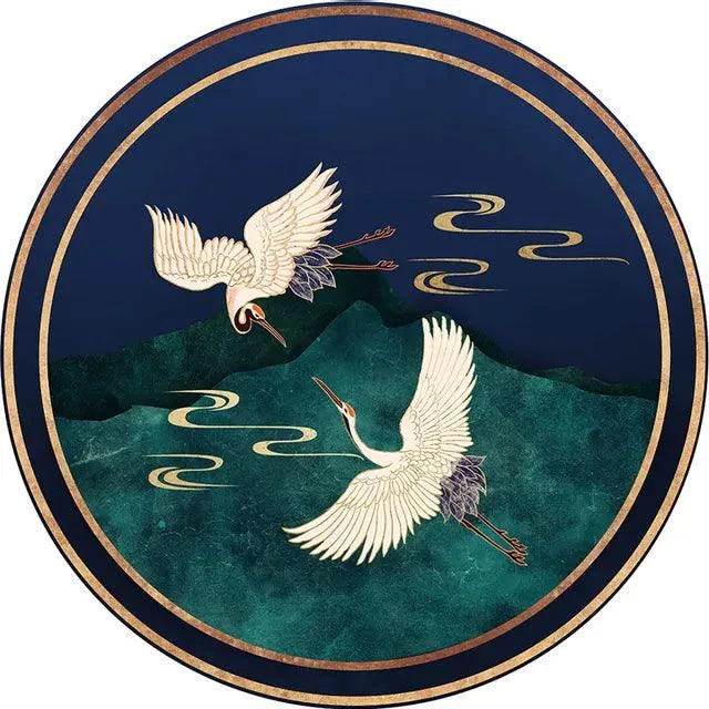 Luxury Crane Bird Comfortable Soft Rug Carpet Bedroom Balcony -