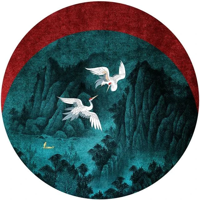 Luxury Crane Bird Comfortable Soft Rug Carpet Bedroom Balcony -