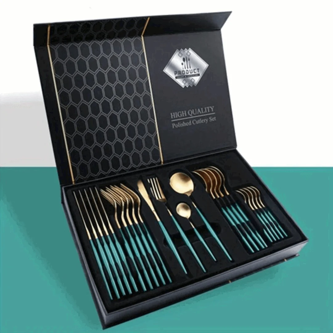 Luxury Cutlery Set - 24 Pieces Stainless Steel -  - #tag1#