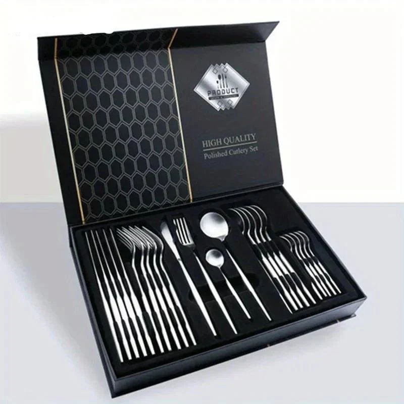 Luxury Cutlery Set - 24 Pieces Stainless Steel -  - #tag1#