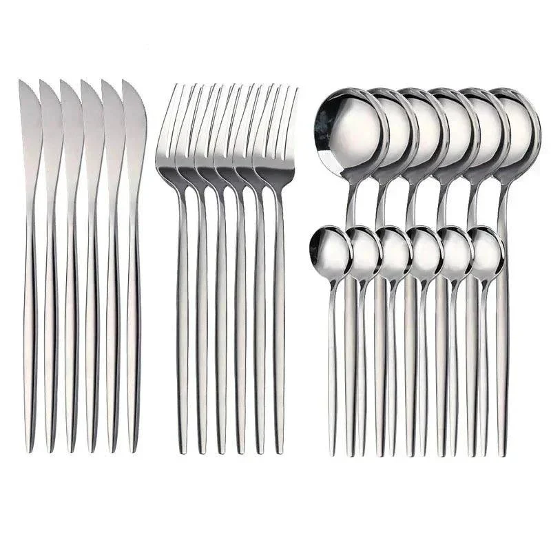 Luxury Cutlery Set - 24 Pieces Stainless Steel -  - #tag1#