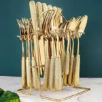 Luxury_Cutlery_Set_-_Stainless_Steel_-_Silver-Gold_-_Knives_Forks_Spoons_Teaspoons_-_-_tag1_-4319545 Luxury Cutlery Set Stainless Steel Silver Gold Knives Forks Spoons Teaspoons tag1