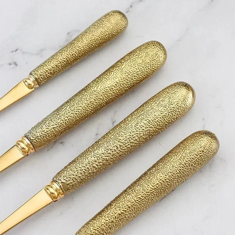 Luxury Cutlery Set - Stainless Steel - Silver/Gold - Knives, Forks, Spoons, Teaspoons -  - #tag1#