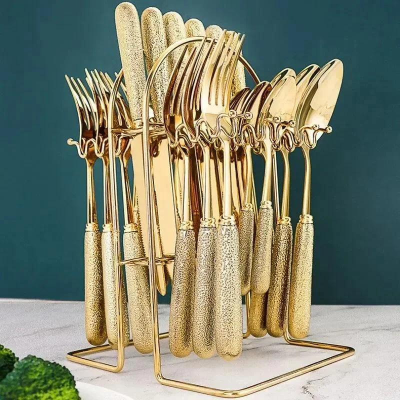 Luxury Cutlery Set - Stainless Steel 24 Pieces -  - #tag1#