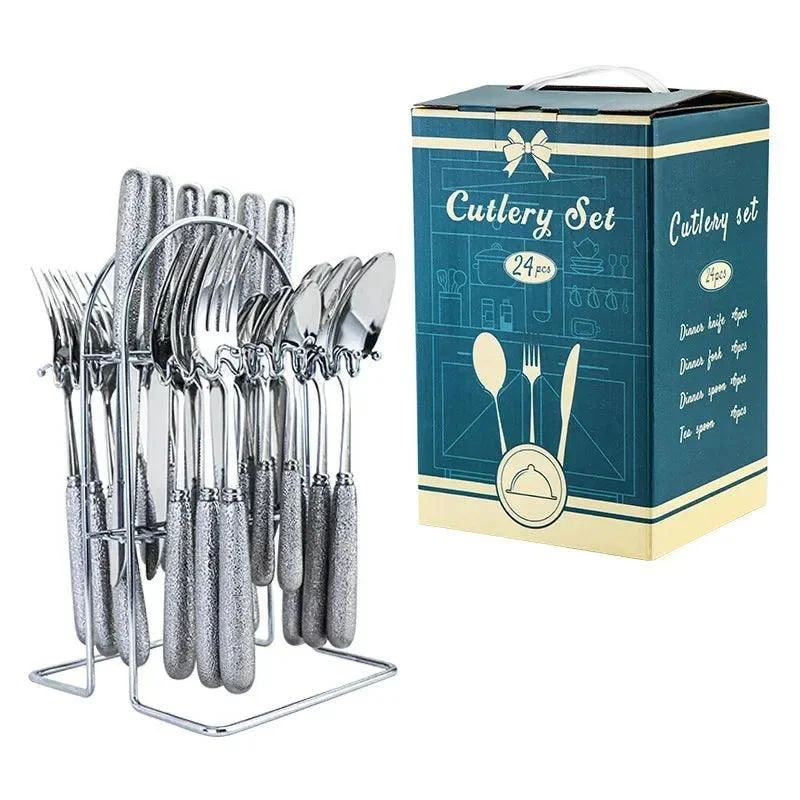 Luxury Cutlery Set - Stainless Steel 24 Pieces -  - #tag1#