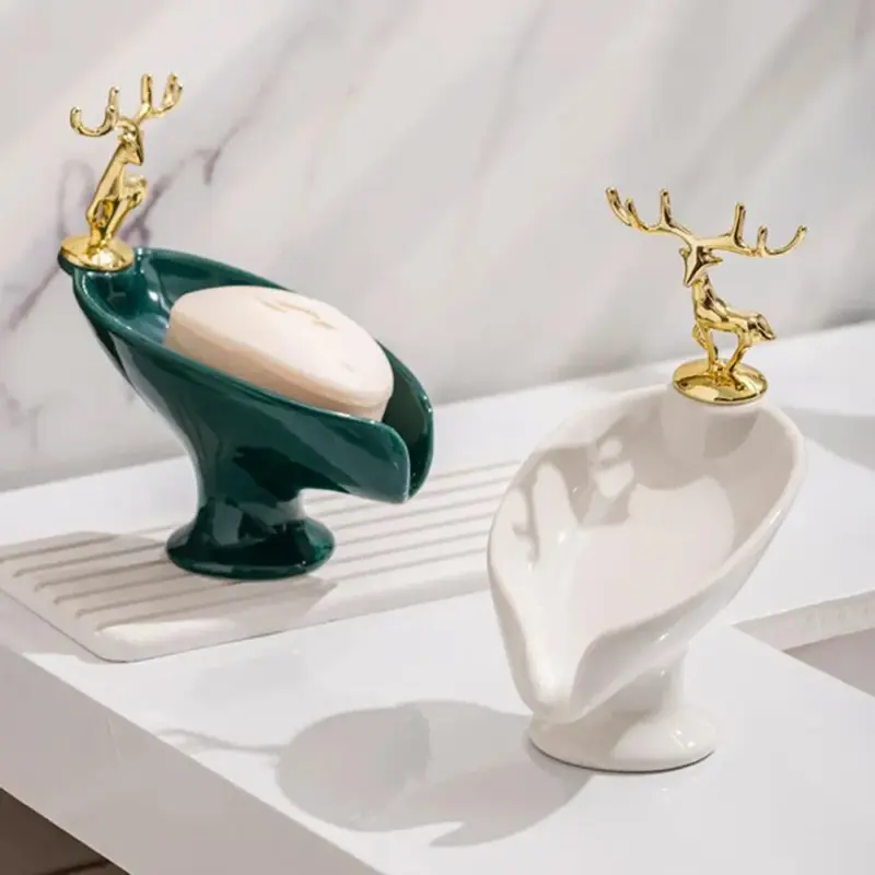 Luxury Deer Head Soap Dish Elegant Bathroom Accessories