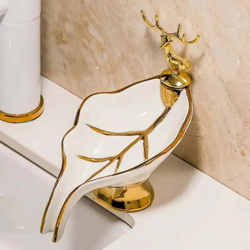 Luxury Deer Head Soap Dish Elegant Bathroom Accessories