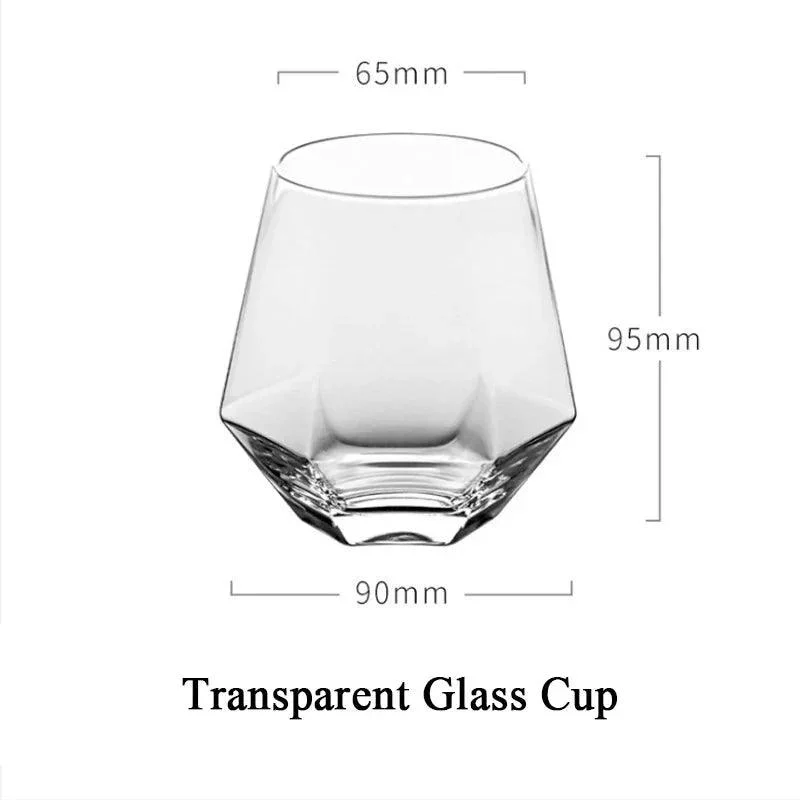 Luxury Diamond Shape Crystal Decanter & Glasses Set -  - #tag1#