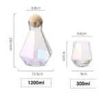 Luxury Diamond Shape Crystal Decanter Glasses Set tag1