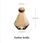 Luxury Diamond Shape Crystal Decanter Glasses Set tag1