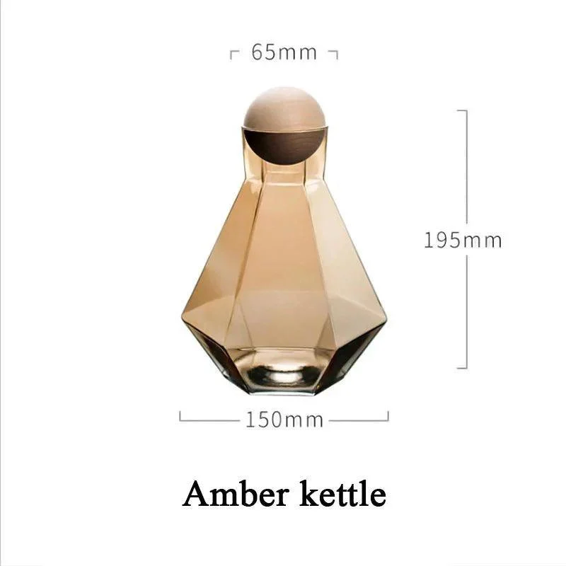 Luxury Diamond Shape Crystal Decanter & Glasses Set -  - #tag1#