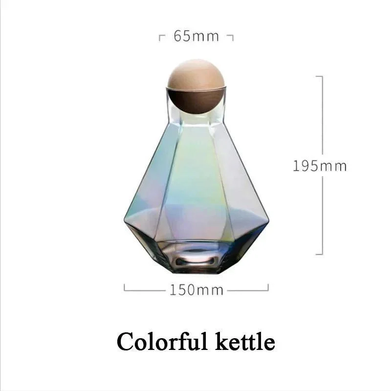 Luxury Diamond Shape Crystal Decanter & Glasses Set -  - #tag1#