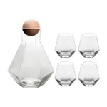 Luxury Diamond Shape Crystal Decanter Glasses Set tag1