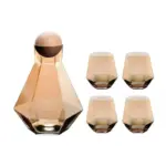 Luxury Diamond Shape Crystal Decanter Glasses Set tag1