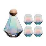 Luxury Diamond Shape Crystal Decanter Glasses Set tag1