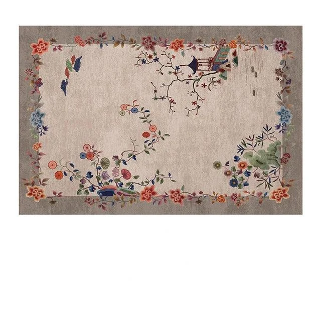 Luxury European Blue Large Area Rug Living Room Carpet Decoration -
