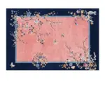 Luxury European Blue Large Area Rug Living Room Carpet Decoration