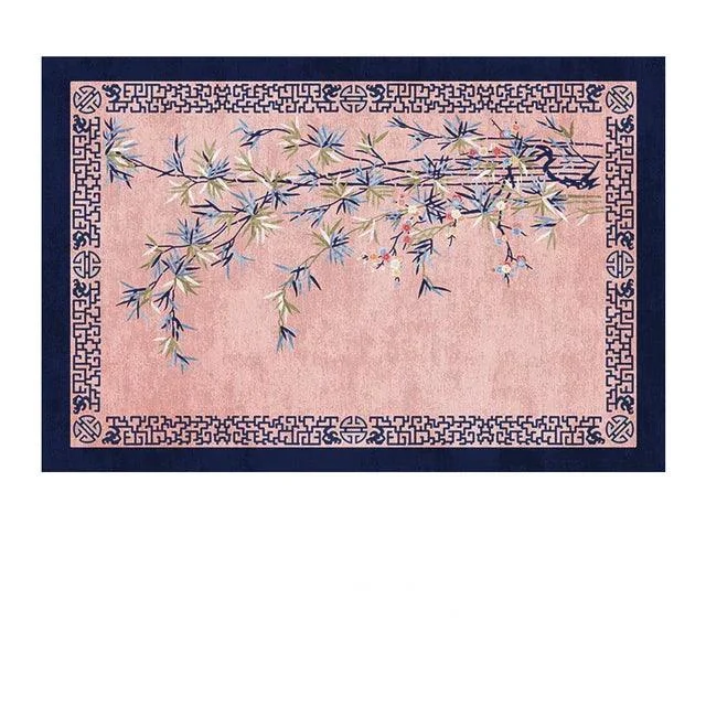 Luxury European Blue Large Area Rug Living Room Carpet Decoration -