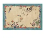Luxury European Blue Large Area Rug Living Room Carpet Decoration