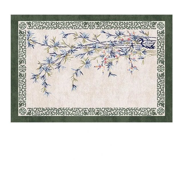 Luxury European Blue Large Area Rug Living Room Carpet Decoration -
