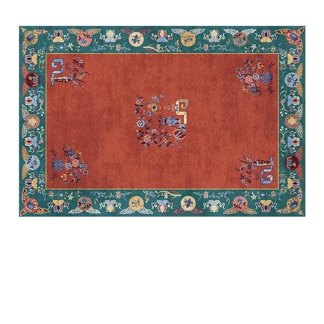 Luxury European Blue Large Area Rug Living Room Carpet Decoration -