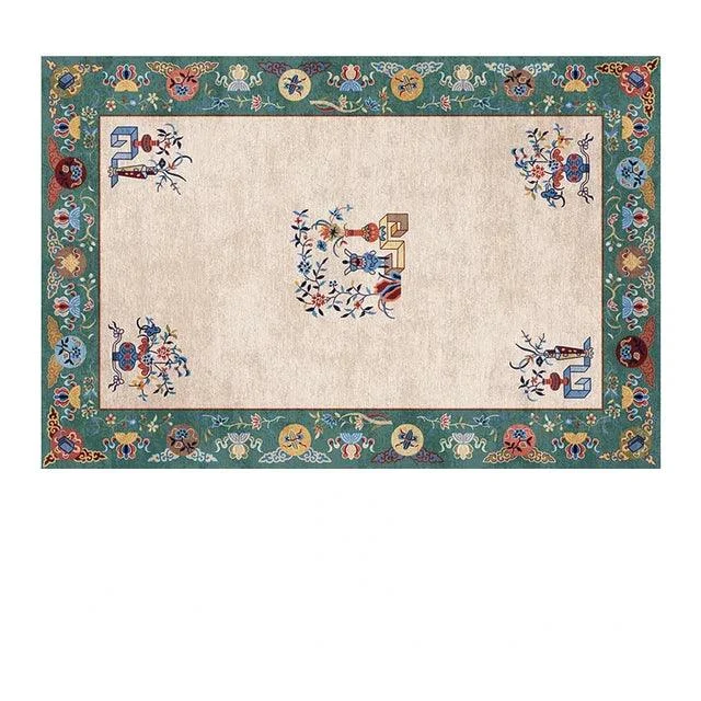 Luxury European Blue Large Area Rug Living Room Carpet Decoration -